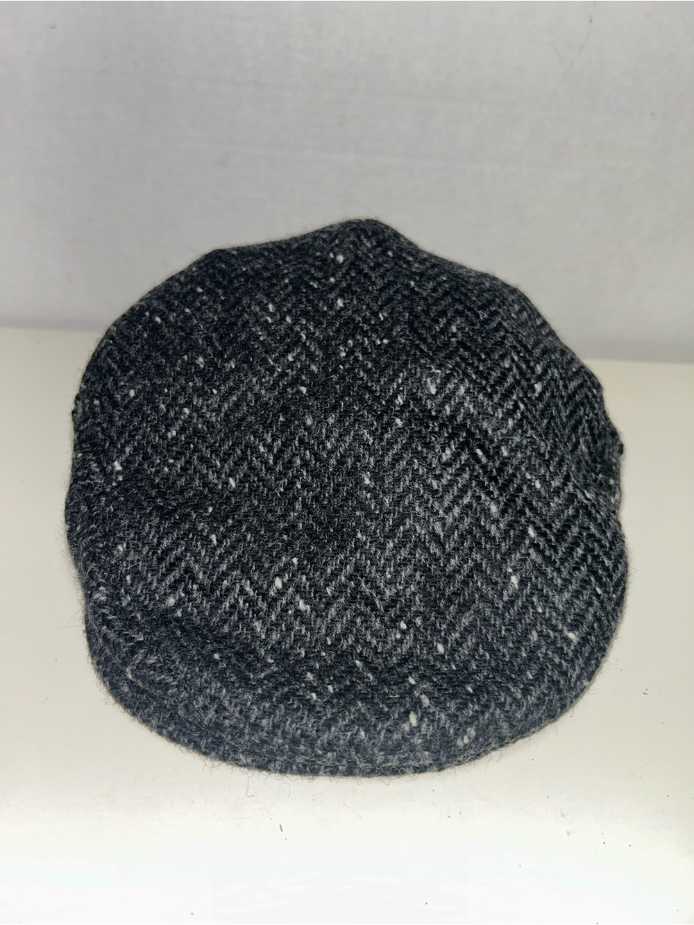 John Hanly Biddy Murphy Gray Black Herringbone Tweed Newsboy Cabbie Cap